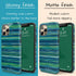 Custom Initials Tropical Turquoise Stripes iPhone Case